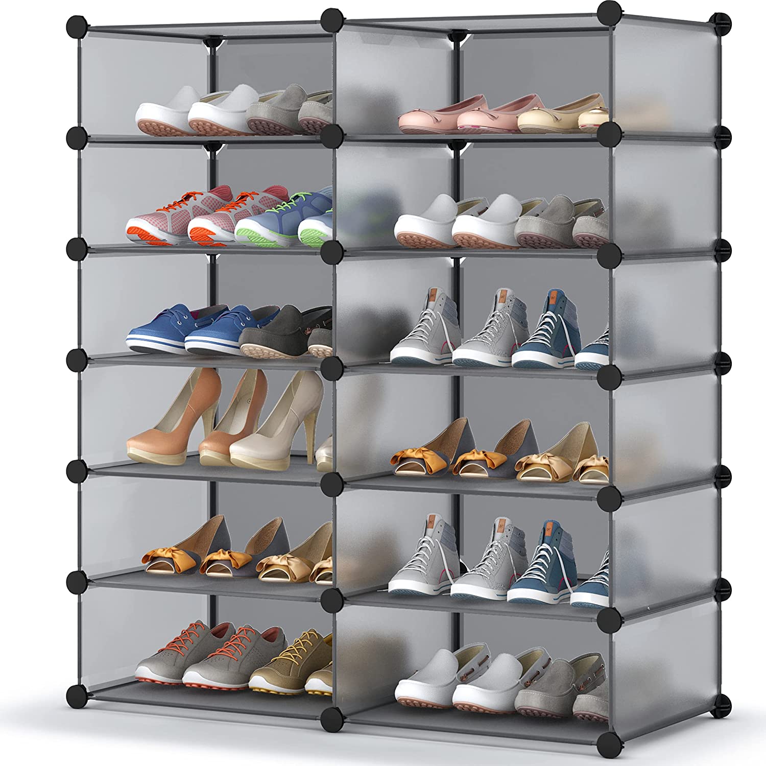 HOMIDEC Shoe Rack, 6 Tier Shoe Storage Cabinet 24 Pair Plastic Shoe Sh –  Cubestorage